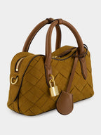Brandy Ryder Woven Suede-Effect Bag