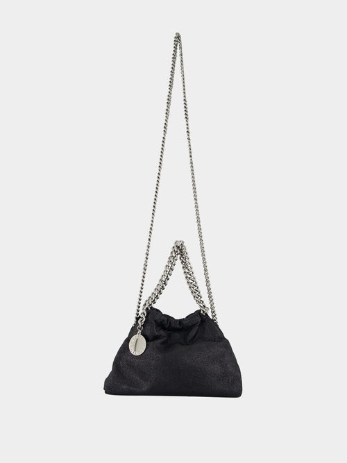 Black Falabella Drawstring Crossbody Bag