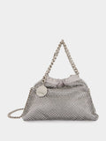 Silver Falabella Mini Crystal Handbag