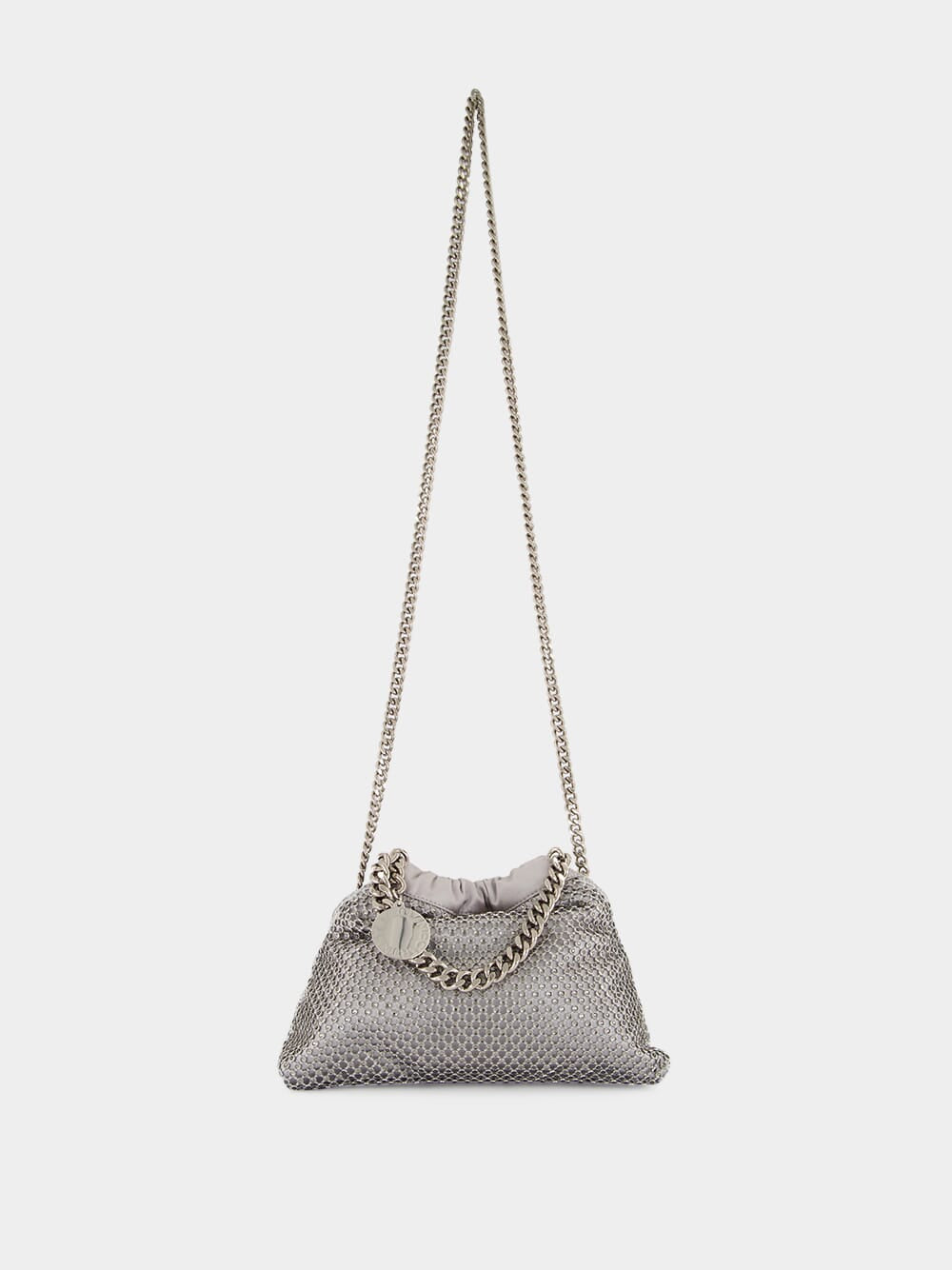 Silver Falabella Mini Crystal Handbag