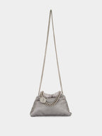 Silver Falabella Mini Crystal Handbag