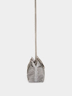 Silver Falabella Mini Crystal Handbag