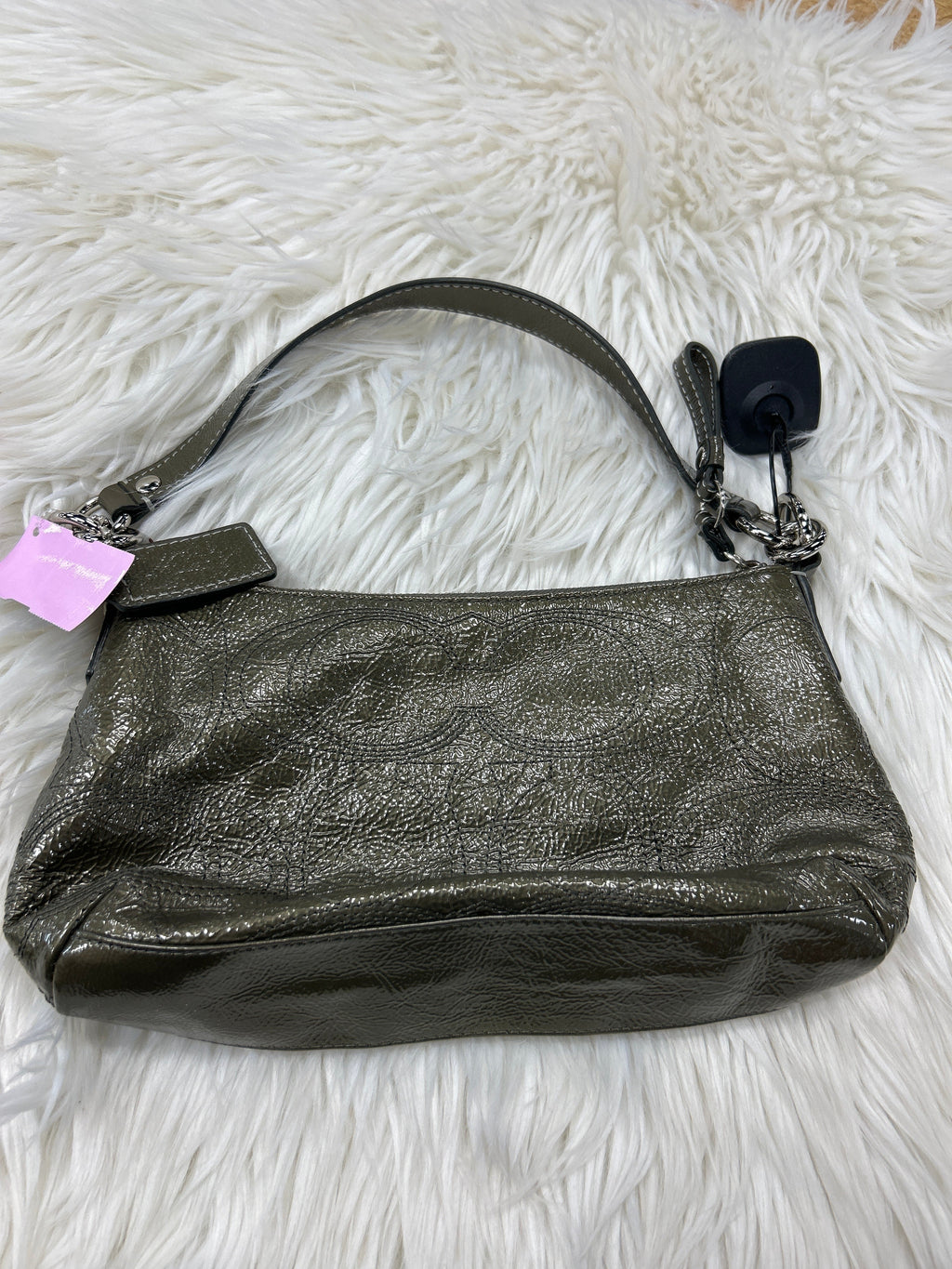 Handbag Designer By Coach In Green, Size:Small