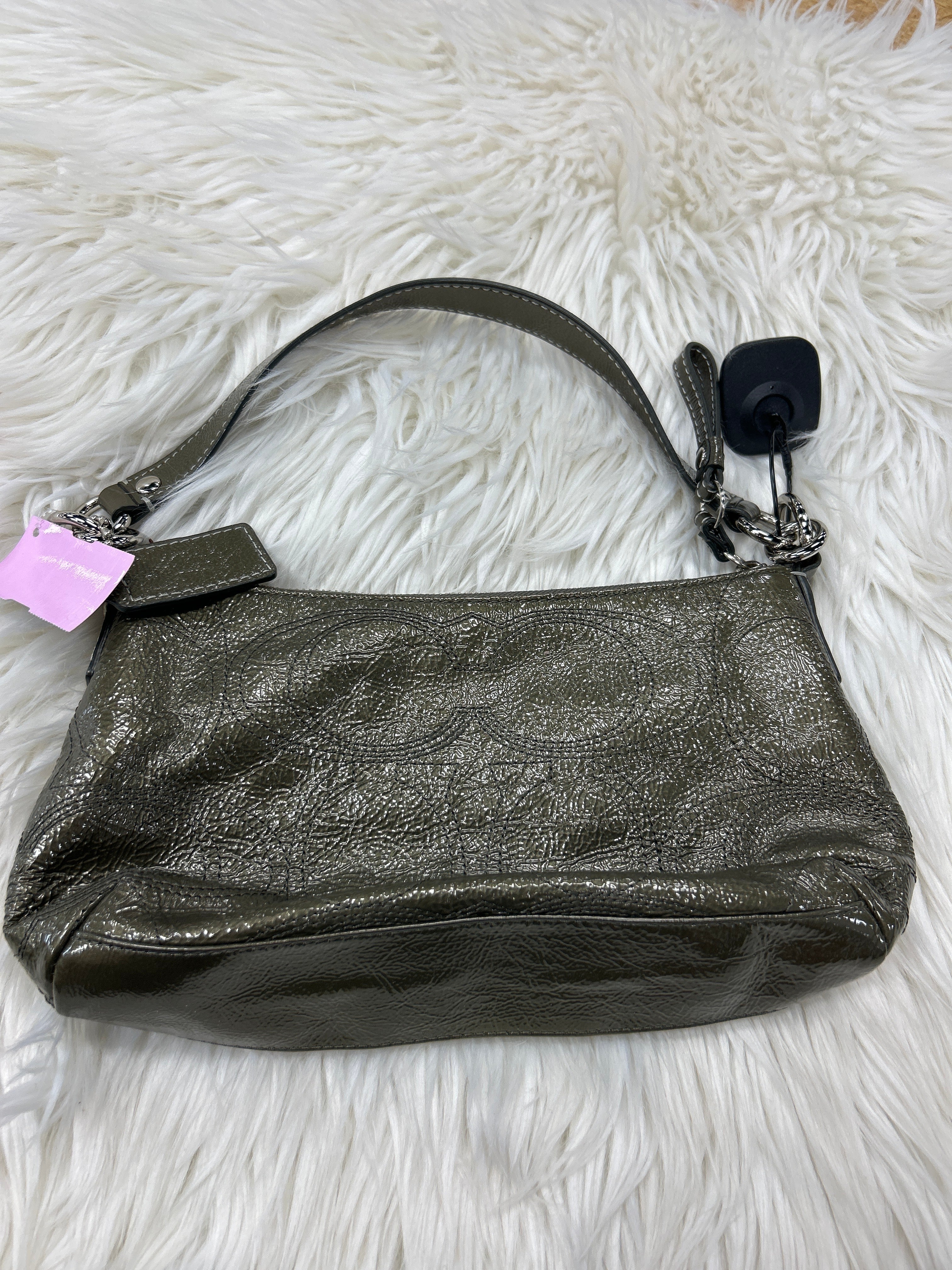 Handbag Designer By Coach In Green, Size:Small