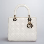 Christian Dior White Lady Dior Medium Bag