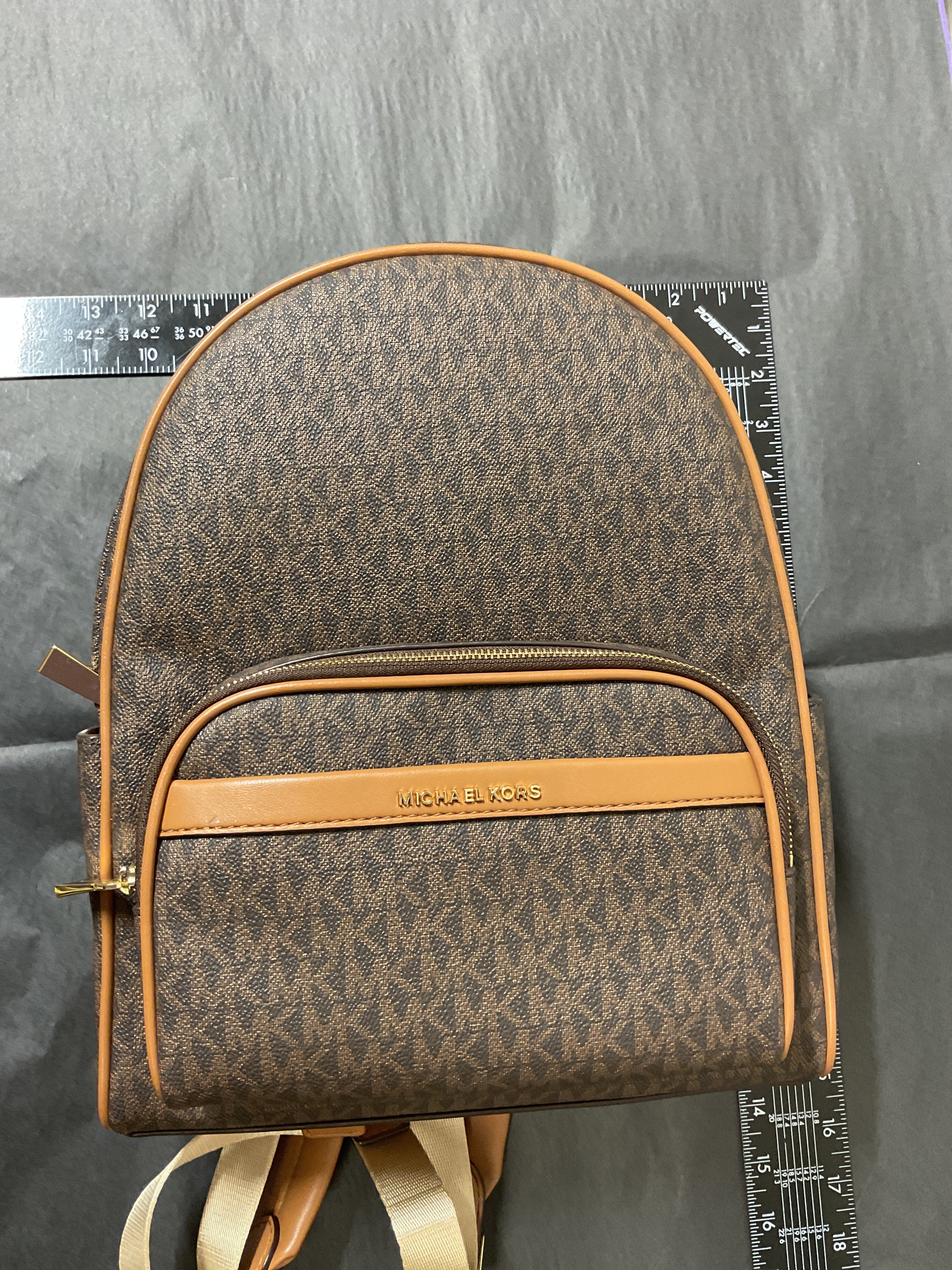 Backpack Designer By Michael Kors In Brown & Tan, Size:Medium