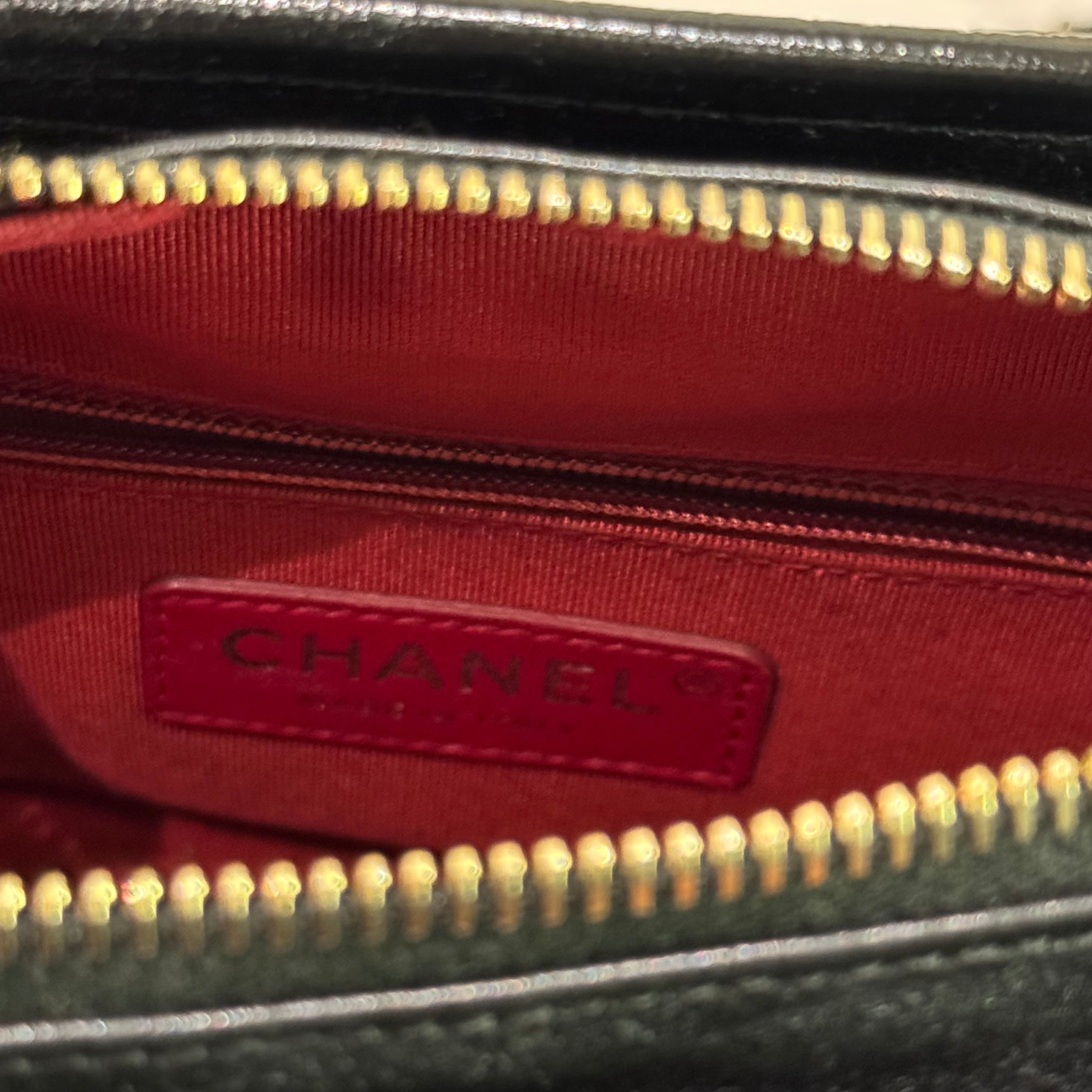CHANEL Gabrielle Black Gold Limited Edition Handle Style