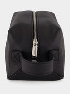 Black Leather Toiletry Case