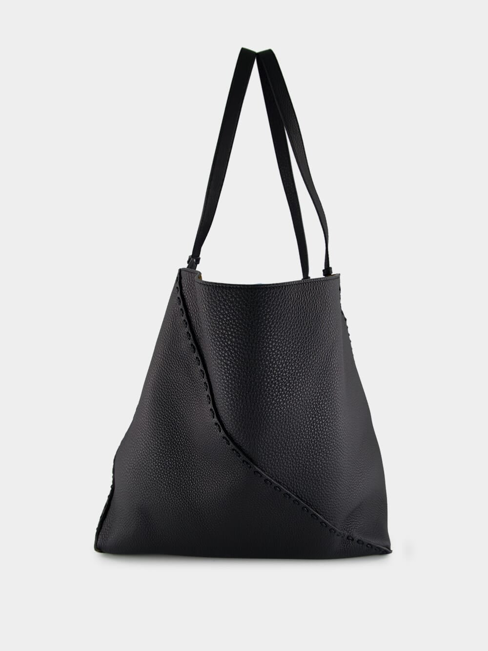 Black Selleria Diagonal Shopper Large
