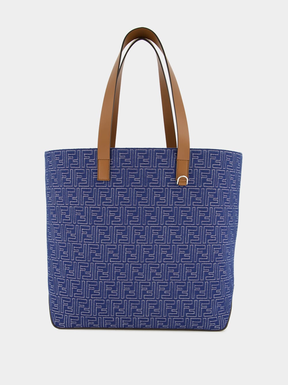 FF Jacquard Denim Medium Shopping Bag