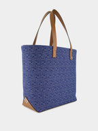 FF Jacquard Denim Medium Shopping Bag