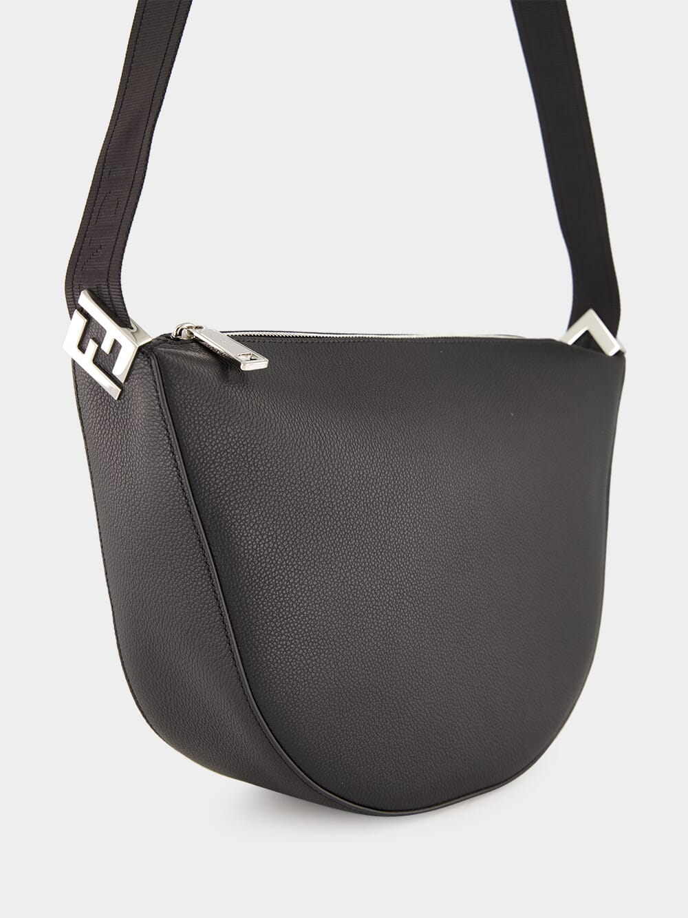 Black Leather FF Squared Fendi Melon Bag