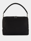 Black Lui Large Bag in FF Nylon and Calf Leather
