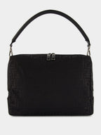 Black Lui Large Bag in FF Nylon and Calf Leather