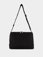 Black Lui Large Bag in FF Nylon and Calf Leather