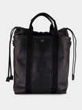Black Flux Leather Shopping Bag