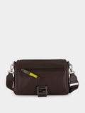 Brown Leather Flux Messenger Bag
