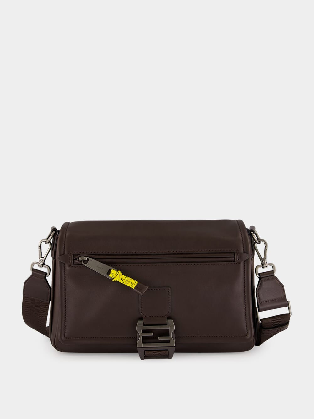 Brown Leather Flux Messenger Bag