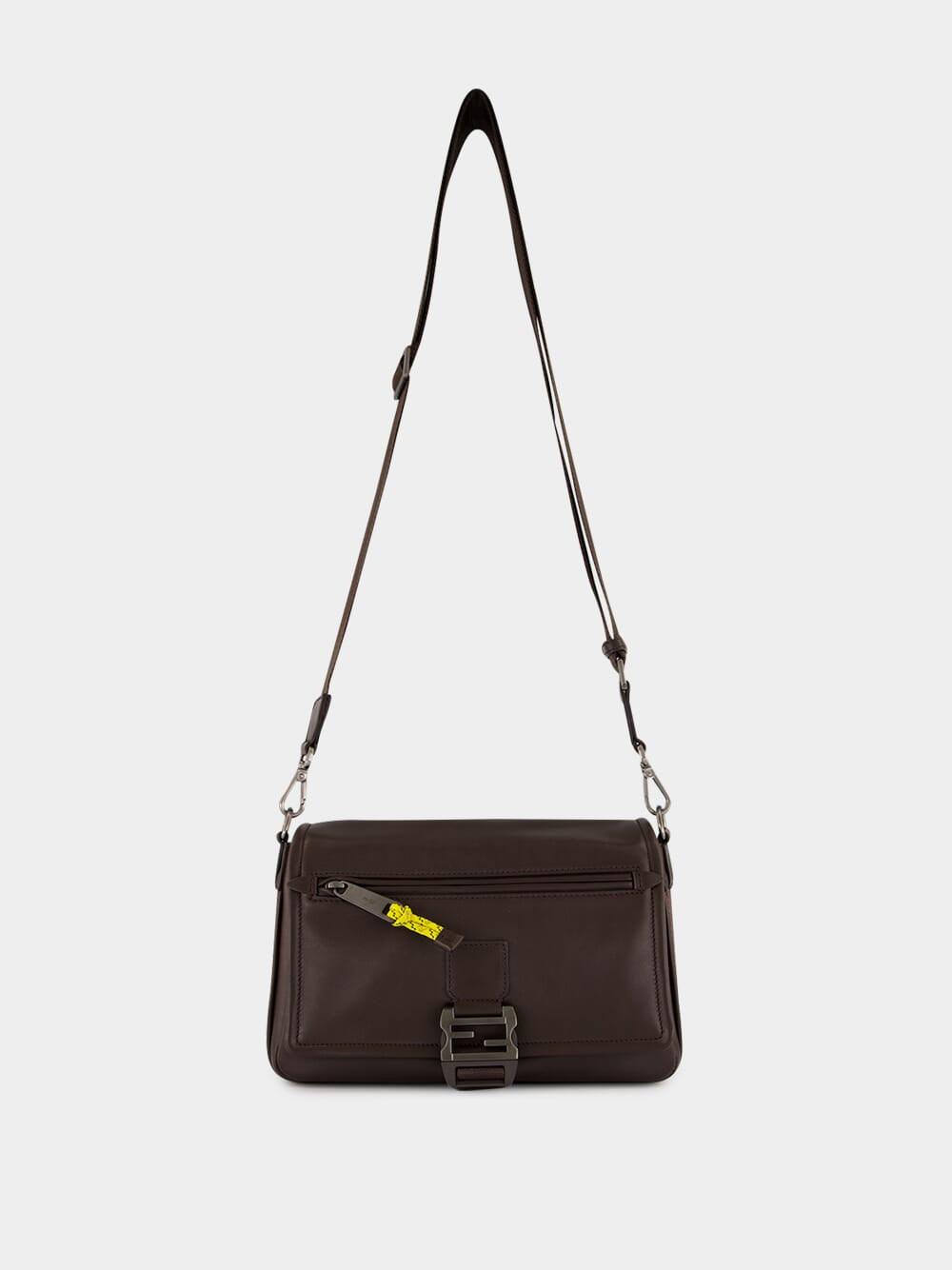 Brown Leather Flux Messenger Bag