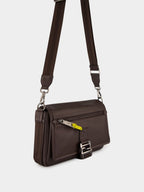 Brown Leather Flux Messenger Bag