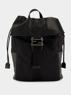 Black Flux Backpack in FF Nylon and Calf Leather