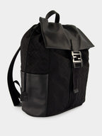 Black Flux Backpack in FF Nylon and Calf Leather