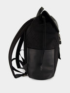 Black Flux Backpack in FF Nylon and Calf Leather