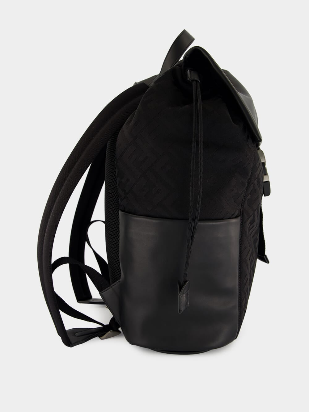 Black Flux Backpack in FF Nylon and Calf Leather