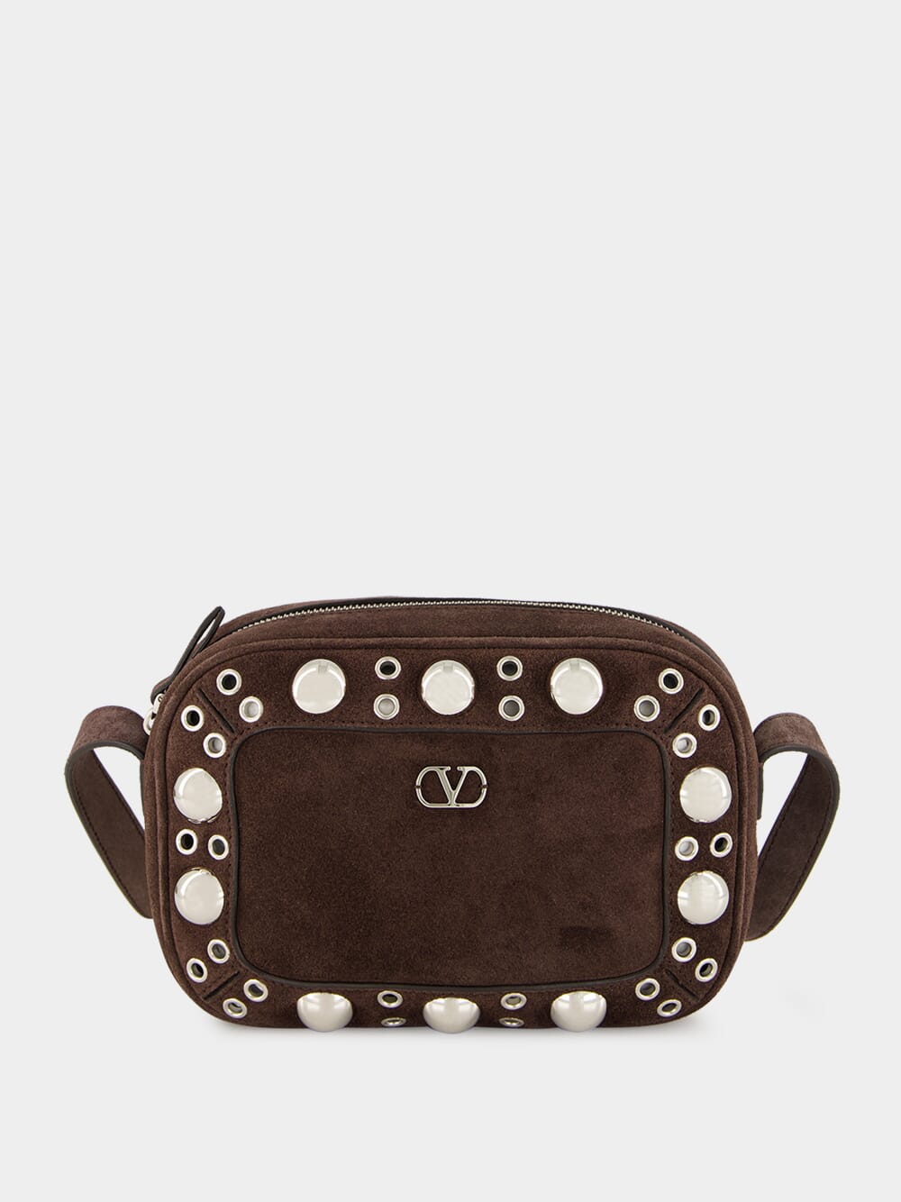 Brown Nellcôte Studded Crossbody Bag