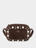 Brown Nellcôte Studded Crossbody Bag