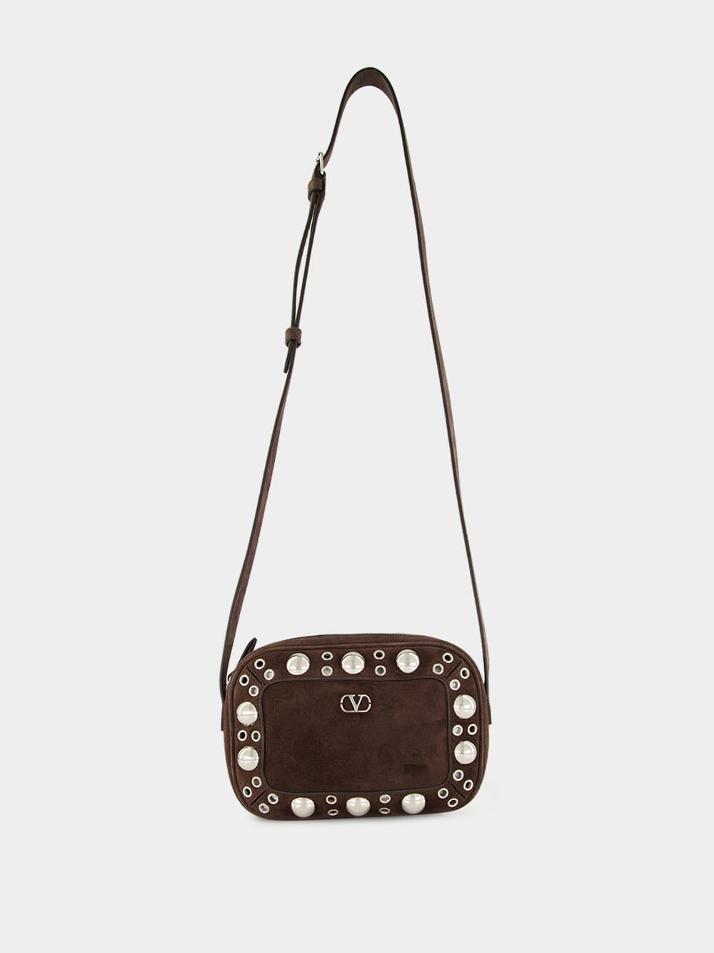 Brown Nellcôte Studded Crossbody Bag