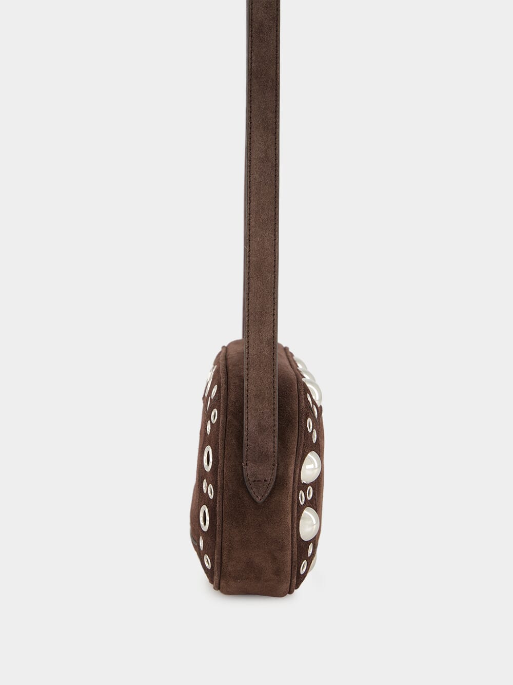 Brown Nellcôte Studded Crossbody Bag
