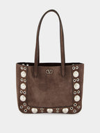 Brown Nellcôte Mini Suede Shopping Bag