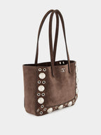 Brown Nellcôte Mini Suede Shopping Bag