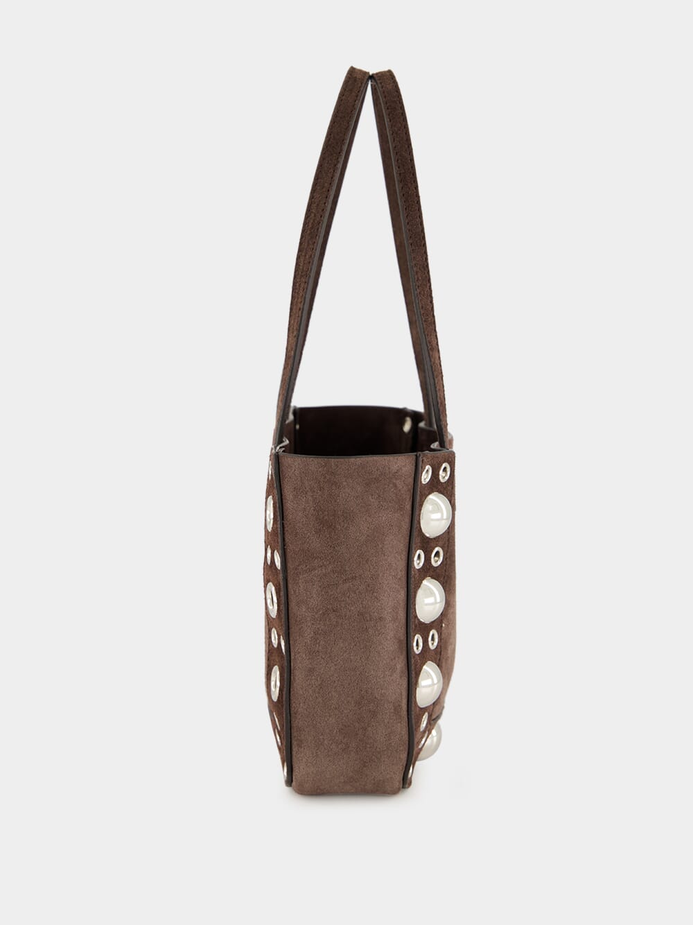 Brown Nellcôte Mini Suede Shopping Bag