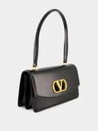 Black Vain Shiny Calfskin Bag