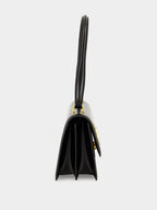 Black Vain Shiny Calfskin Bag