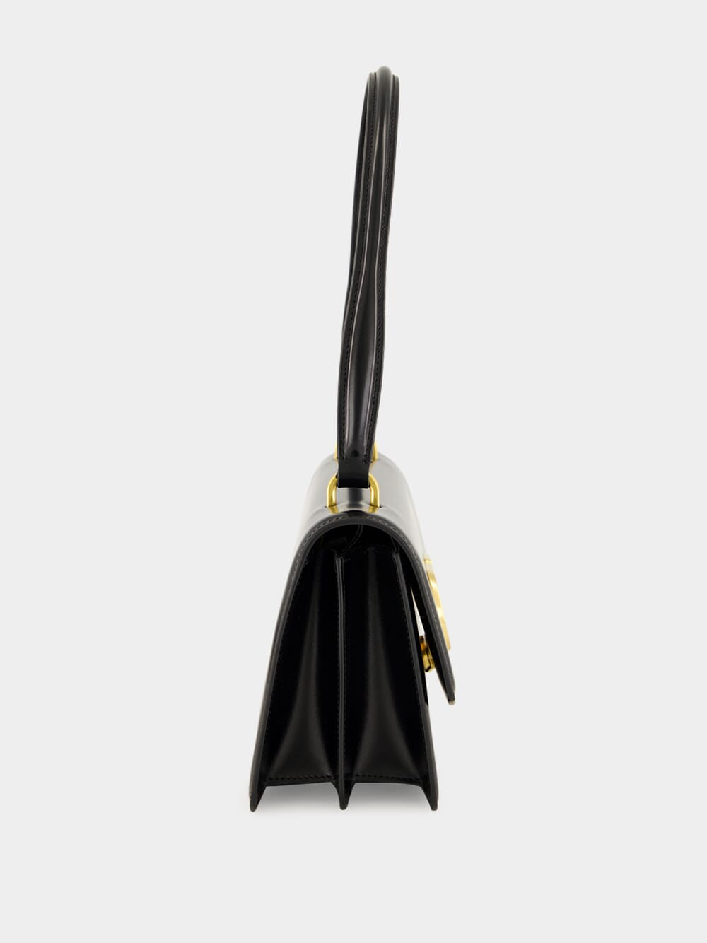Black Vain Shiny Calfskin Bag