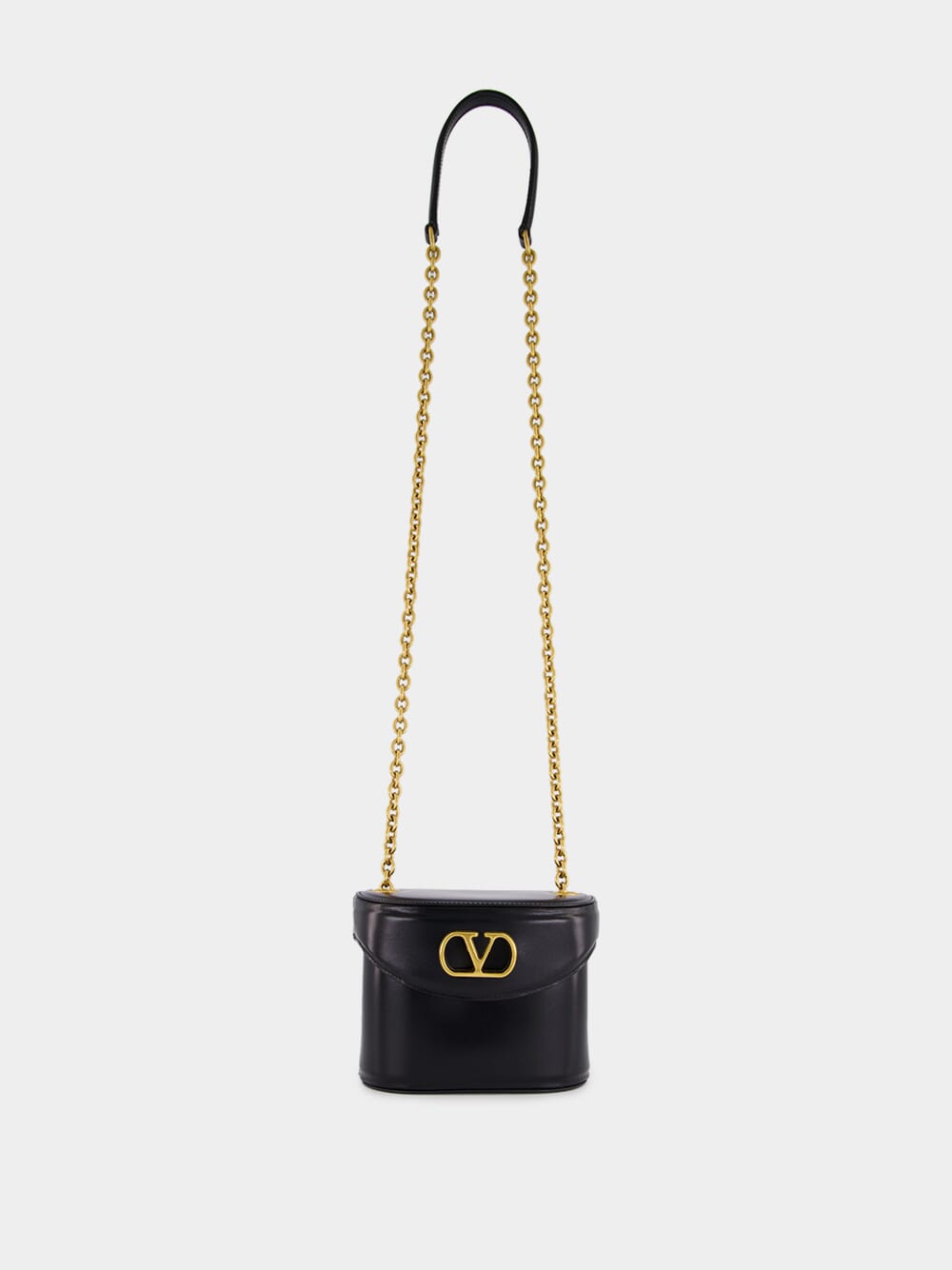 Black Shiny Leather Vanity Bag
