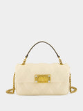 Butter White Quiltie Small Top Handle Bag