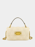 Butter White Quiltie Small Top Handle Bag