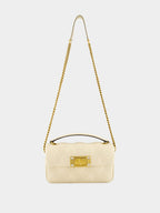Butter White Quiltie Small Top Handle Bag