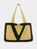 Natural Viva Superstar Large Raffia Tote Bag