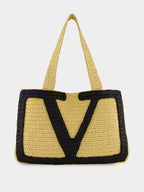 Natural Viva Superstar Large Raffia Tote Bag