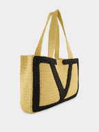Natural Viva Superstar Large Raffia Tote Bag