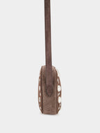 Brown Nellcôte Suede Crossbody Bag with Studs