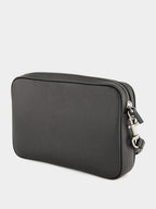 Black Leather Pouch with VLogo Signature