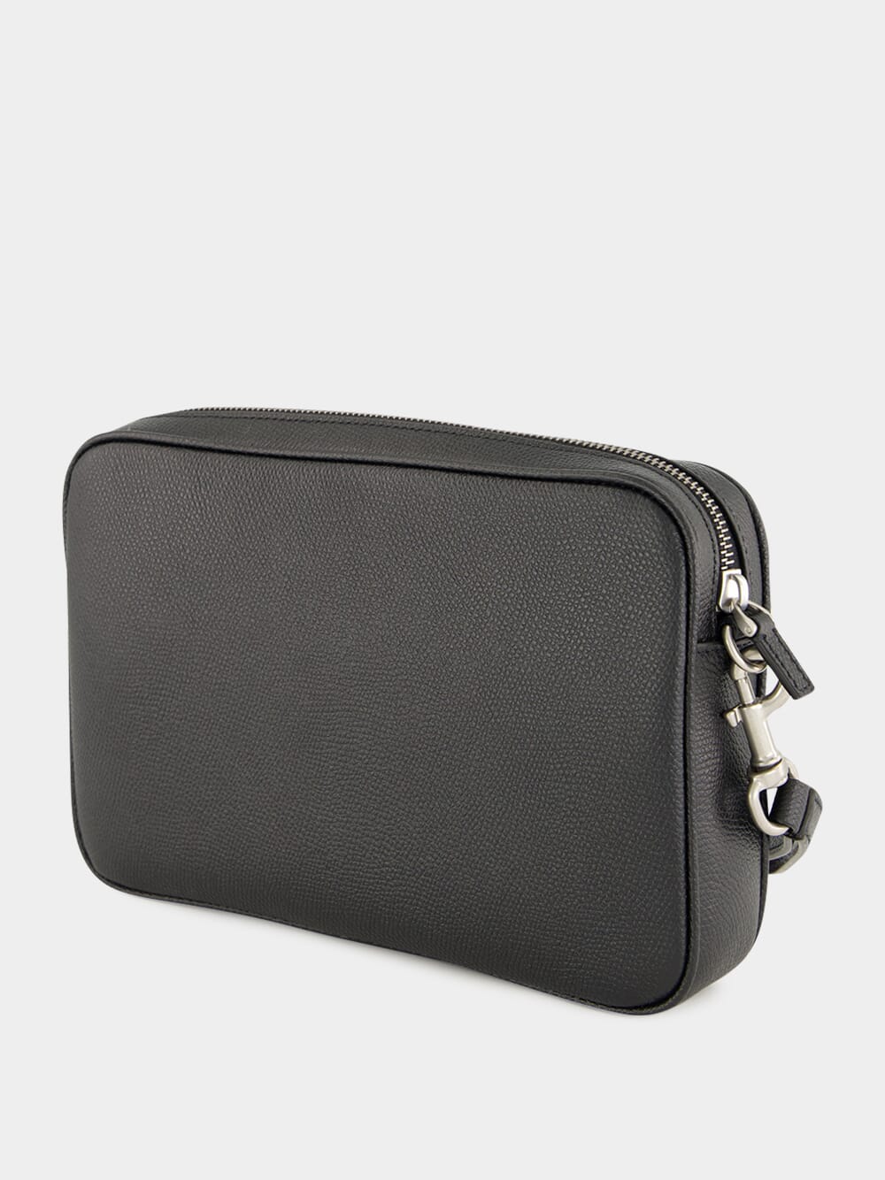 Black Leather Pouch with VLogo Signature