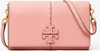 Tory Burch McGraw Wallet Crossbody Pink Magnolia Bag Leather Handbag Purse NEW