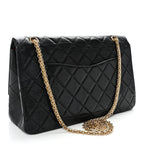 Aged Calfskin Quilted 2.55 Reissue 227 Flap Black